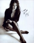 Keira Knightley signed 10x8inch black and white photo. Dedicated.
