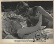Sandra Locke signed 10x8inch black and white photo.