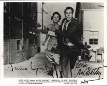 Dana Wynter and Kevin McCarthy signed 10x8inch black and white photo.