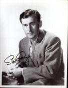 Stewart Granger signed 10x8inch black and white photo.