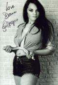 Dana Gillespie signed 12x8inch black and white photo.