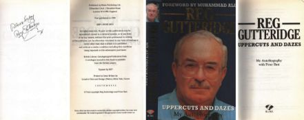 Reg Gutteridge signed. Uppercuts and Dazes Reg Gutteridge: My Autobiography Hardback Book.