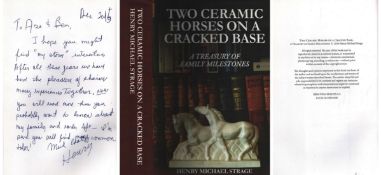 Heney signed. Two Ceramic Horses on a Cracked Base A Treasury of Family Milestones Hardback Book c