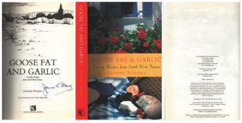 Jeanne S. Strang signed. Goose Fat and Garlic Country Recipes from South-West France Paperback Book.
