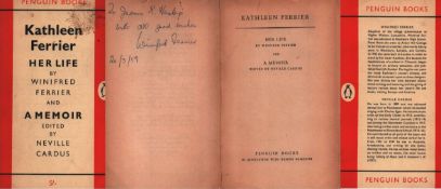 Winifred Ferrier signed. Kathleen Ferrier Her Life Paperback Book. By Winifred Ferrier and A