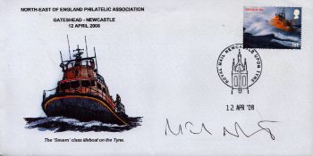 Michael Nigent signed 'North-East of England philatelic association Gateshead to Newcastle' first da