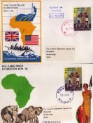 Collection of 2 'The Zaire River Expedition 1974-75' first day covers, stamped 1974, one carried on