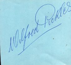 Wilfred Pickles signed album page.