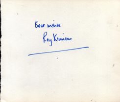 Roy Kinnear signed album page