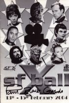 multi signed programme signed inside by Dwight Schultz, Linda Thorson,Richard Briggs Jason carter an
