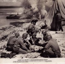 Lex Barker signed 8X8 black and white photo dedicated slight crease to photo