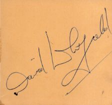 David Whitfield signed album page