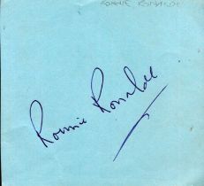 Ronnie Ronalde signed album page