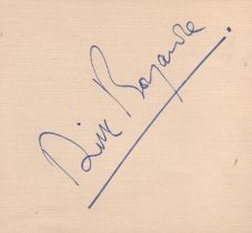 Dirk Bogarde signed Album page
