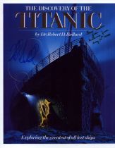 Millvina Dean and Robert Ballard signed 10X8 inch colour Titanic photo