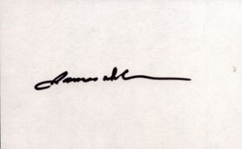James Doohan signed 5x3 inch white card