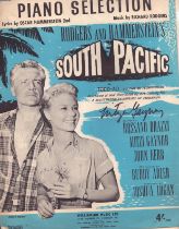 Mitzi Gaynor signed music score for South Pacific