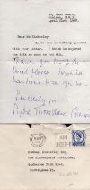 Sybil Thorndyke ALS with original mailing envelope