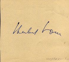 Herbert Lom signed album page