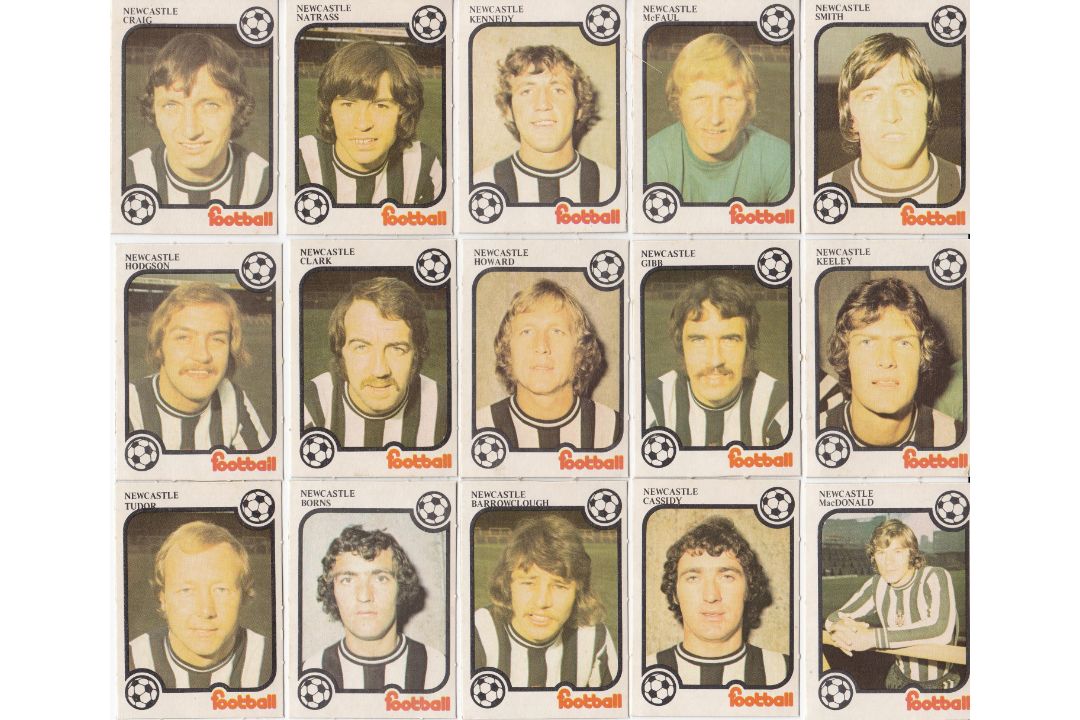 Lot of MONTY GUM - NEWCASTLE UNITED 1975/76 Trade Cards ; A superb lot of 15 trading cards depicting