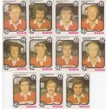 Lot of MONTY GUM - MIDDLESBROUGH 1975/76 Trade Cards ; A superb lot of 11 trading cards depicting Mi