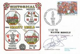 Football Arsenal V Liverpool 1989 Dawn Match Day Cover signed Glenn Hysen. Liverpool won 1:0. Glenn
