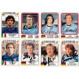 Lot of Autographed PANINI Football Stickers World Cup ; Lot of 8 stickers issued by PANINI from thei