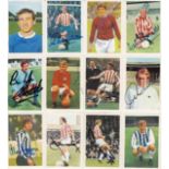 Lot of Autographed FKS Football Stickers 1960s ; Lot of 12 stickers issued by FKS from various sets