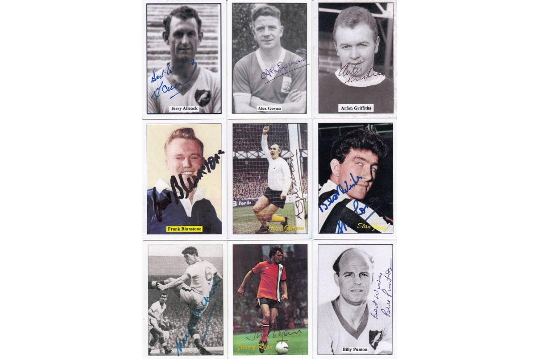 Lot of Autographed JF SPORTING COLLECTIBLES Trading Cards ; Lot of 9 modern day trading cards depict