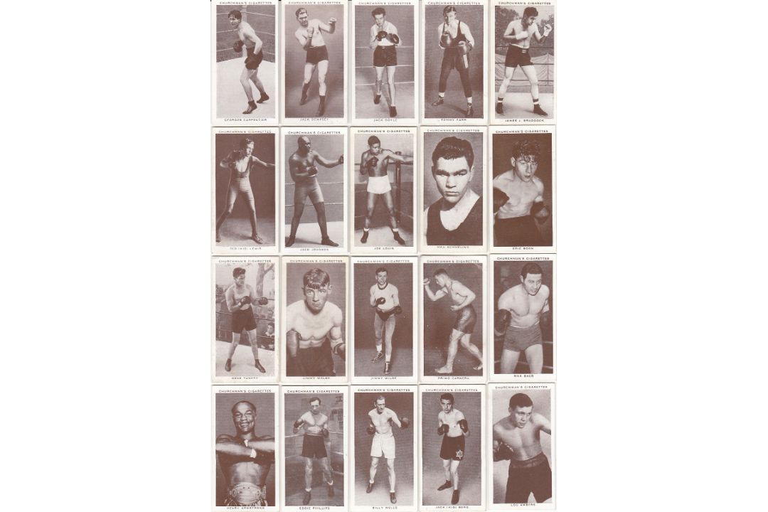 Lot of BOXING Cigarette Cards ; A superb set of 50 cards issued by Churchmans Cigarettes from their