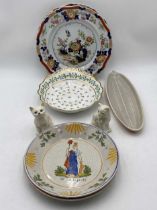 A pair of Masons soup plates in the imari palette, one marked Donegal Grand Jury 26cm diameter,