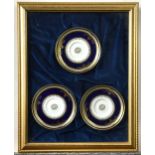 A set of three Copeland Spode demitasse saucers, made exclusively for RMS Titanic, circa 1911,