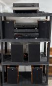 Hi-Fi System; a pair of KEF 'Q Series' Q1 Speakers, together with another pair of KEF Q15.2 shelf