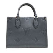 Louis Vuitton Metallic Steel Blue OnTheGo PM Bag