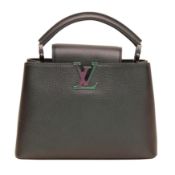 Louis Vuitton Black Scarabeo Iridescent Taurillon Capucines BB