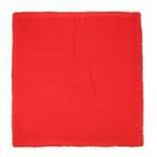 Louis Vuitton Rouge Satin Classic Monogram Shawl