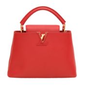Louis Vuitton Red Taurillon Capucines BB