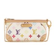 Louis Vuitton x Murakami White Monogram Multicolor Pouchette Milla PM