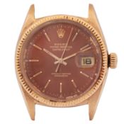 Rolex 'Datejust' Tropical Dial Wristwatch 18k gold