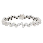 Tiffany & Co. | A diamond 'Bubble' bracelet, 2002 White metal