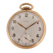 Longines - Open-Faced Pocket Watch 10K gold-filled