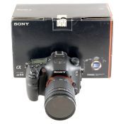 Sony Alpha 99 Full Frame DSLR. With Tamron zoom lens.