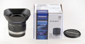 Olympus M. Zuiko Digital 9-18mm f4-5.6 ED Zoom Lens. For Micro Four Thirds.