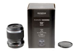 Olympus M. Zuiko Digital 30mm Premium f3.5 ED Macro Lens. For Micro Four Thirds.