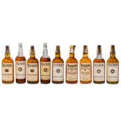 Teachers Highland Cream (Various Eras) - 9 bottles Scotch, Whisky