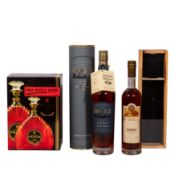 Mixed Armagnac and Cognac - 3 bottles Brandy, France
