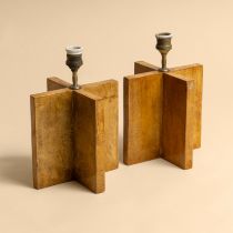 COMTE, Argentina Pair of 'Croisillon' table lamps