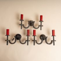 Neo Gothic, France Three Wall Sconces