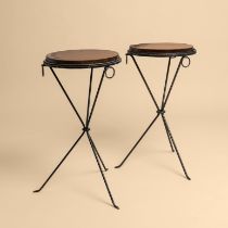 Ammended description: COMTE, to a Jean-Michel Frank design A near pair of gueridons