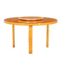 Alvar Aalto (Finnish 1898-1976) for Artek Table 91 with Lazy Susan